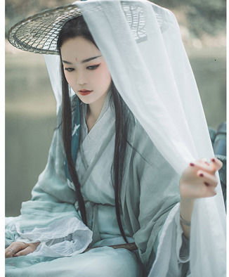 Antique Cosplay Hat Ancient Costume Hanfu Cos Hats Photo Fence Cover Veil Swordswomen Hat Head Umbrella ► Photo 1/6