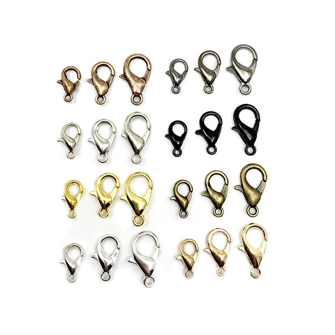 50pcs/lot Jewelry Findings Alloy Lobster Clasp Hooks For Jewelry Making  Necklace Bracelet Chain DIY Supplies Accessories