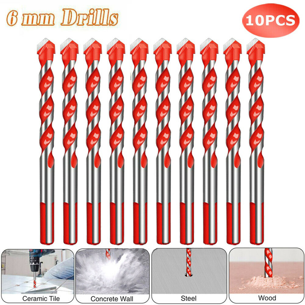 10pcs 6mm Multifunction Drill Bits Set Ceramic Wall Tile Marble Glass Punching Hole Saw Drilling Bits Working For Power Tools ► Photo 1/6