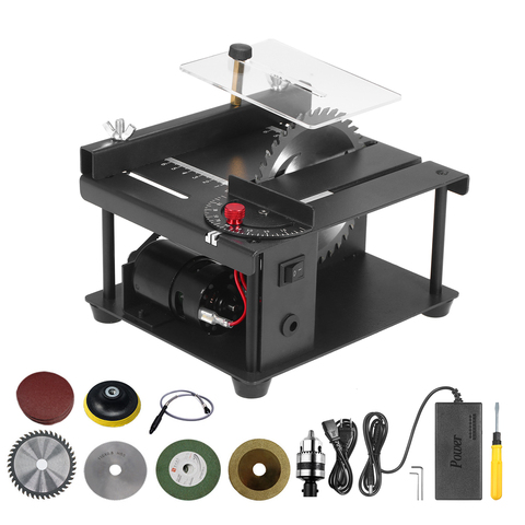 24V Electric Saw Mini Desktop Table Saw Cutter Electric Cutting Machine with Saw Blade Grinding Wheel Power Tools for Wood ► Photo 1/1