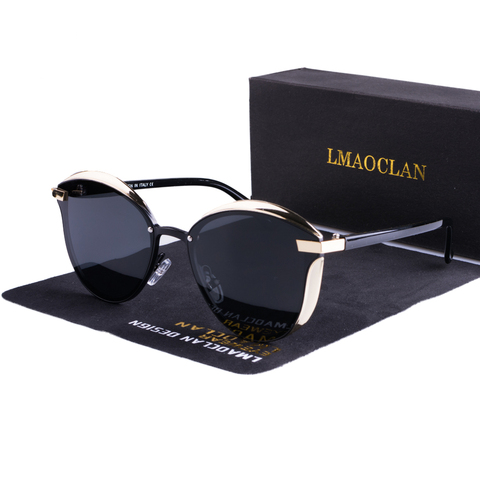 2022 LMAOCLAN Women Polarized Sunglasses Luxury Fashion Cat Eye Ladies Vintage Brand Designer Female Sun Glasses Oculos Gafas ► Photo 1/6