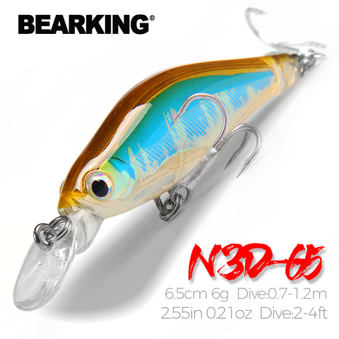 BearKing 6.5cm 6g Retail Fishing tackle Hot  A+ fishing lures shad,5color for choose quality professional minnow pvc box ► Photo 1/5