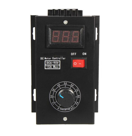 DC 6-90V PWM DC Motor Speed Controller Regulator PLC 15A Governor Volt Display ► Photo 1/3