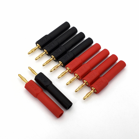 10Pcs Gold Plated 2mm Mini Male Banana Plug To 4mm Female Jack Connector Adapter ► Photo 1/5