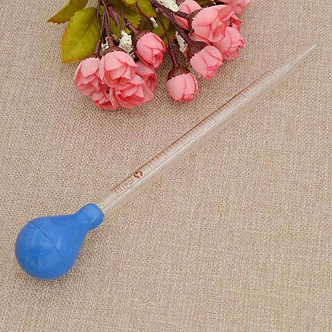 10ml Glass Scale Line Dropper Blue Rubber Head Pipettors Pipette Lab Dropper Dropping Pipet ► Photo 1/6