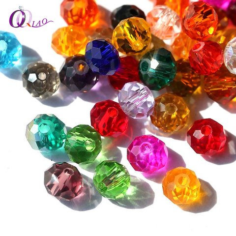 Buy 1 and Get 1 Free 4mm Glass Beads Round Crystal Beads Colorful Spacer Bead For Bracelet  Jewelry Making DIY Total 300PCS ► Photo 1/6