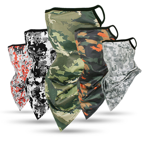 Camouflage Series Ice Silk Sports Bandana Triangle Pendant Face Mask Tube Scarf Neck Leggings Cover Fishing Headband Running Hik ► Photo 1/6