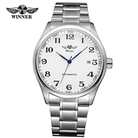 T-WINNER watch Fashion simple style business men's wrist watch stainless steel strap automatic mechanical watch ► Photo 1/6
