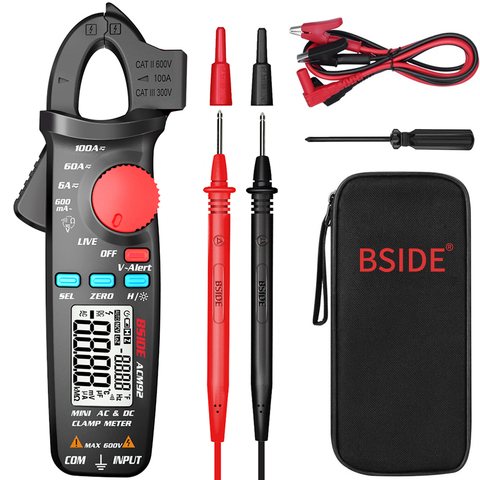 Digital Clamp Meter BSIDE ACM92 DC AC Current 100A 0.1/1mA Car repair Ammeter Multimeter voltage Ohm Hz NCV Continuity Tester ► Photo 1/6