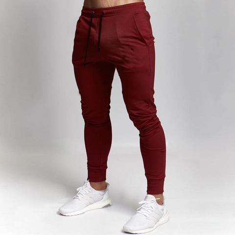 Men's Pants Brand Gym Casual Solid Color Drawstring Sports Pants Pantalon Homme Jogger Hombre Streetwear Men's Trousers ► Photo 1/6