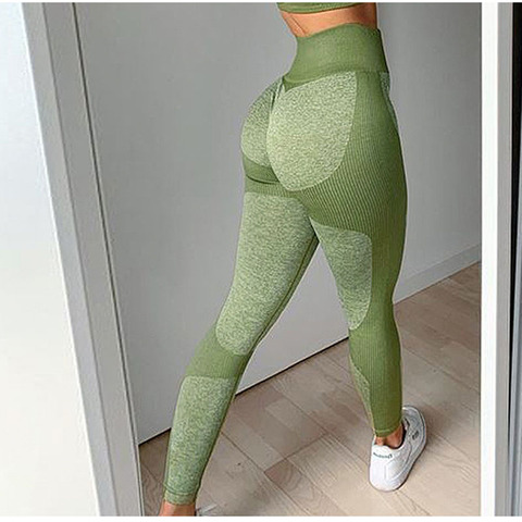 Women Fitness High Waist Leggings Seamless Booty Push Up Gym