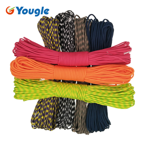 Paracord 550 Parachute Cord Lanyard Rope Mil Spec 100FT 31m Climbing Camping