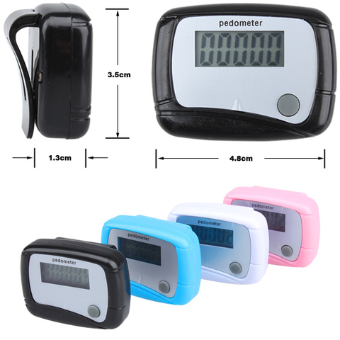 New Healthy Sports Pedometers 1pc Random Color LCD Pedometer Step Calorie Counter Walking Distance Sport Pedometer ► Photo 1/6