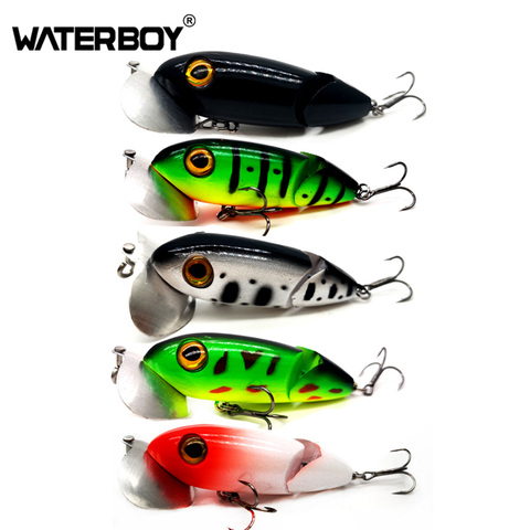 WATERBOY 6cm 8.5g Big Mouth Popper Fishing Lure 2 Section Jointed Lifelike Attractive Topwater Swimming Artificial Fishing Bait ► Photo 1/6