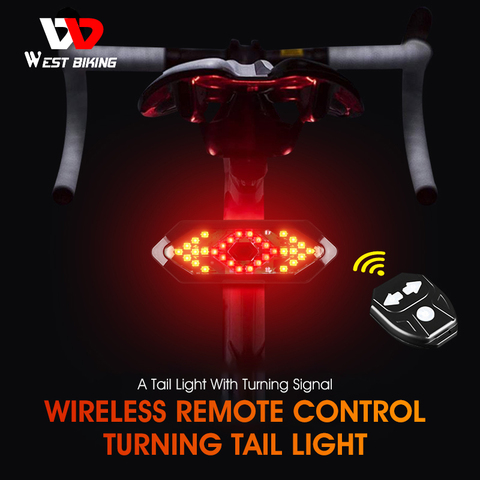 Bike Turn Signal Light Remote Control Direction Indicator LED Rear Light With Horn MTB USB Rechargeable Lamp Cycling Taillight ► Photo 1/6