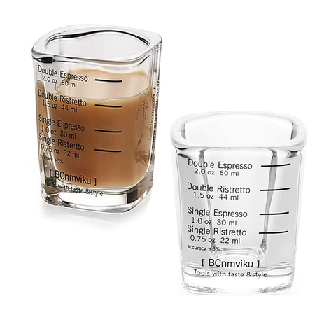 30ML Glass Measuring Cup Espresso Shot Glass Ounce Cup with Scale