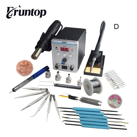 New Eruntop 8586 Digital Display  Electric Soldering Irons +DIY Hot Air Gun Better SMD Rework Station ► Photo 1/6