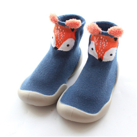 Baby Knitted Floor Socks Shoes with Rubber Soles Infant Anti-slip Indoor Socks Newborn Spring Summer Autumn ► Photo 1/6