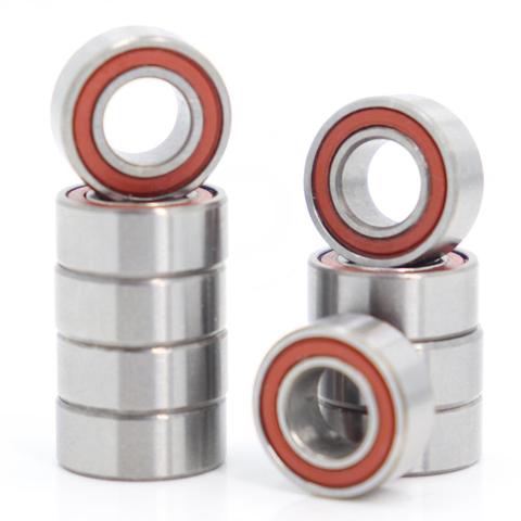 MR105RS Bearing ABEC-3 ( 10PCS ) 5X10X4 mm Miniature RC Motor MR105-2RS Ball Bearings MR105 RS 2RS Orange Sealed ► Photo 1/6