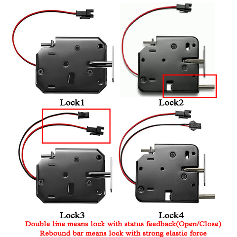 12V 2A Market Cabinet Lock Electric Magnetic Latch smart door lock File Case Drawer signal feedback auto open ► Photo 1/6