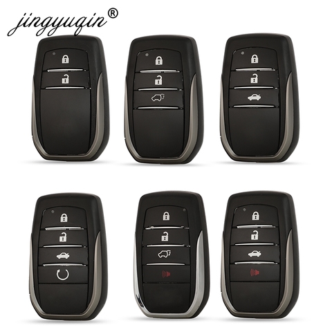 jinyuqin 2/3/4 Buttons Remote Key Fob Shell For Toyota Fortuner Prado Camry Rav4 Highlander Crown Smart Keyless Case Housing ► Photo 1/6