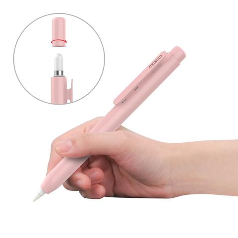 Moko Protective Case for Apple Pencil,Pencil Case Holder with Built-in Clip,Retractable Tip Protection,Spring Button,Secures Cap ► Photo 1/6