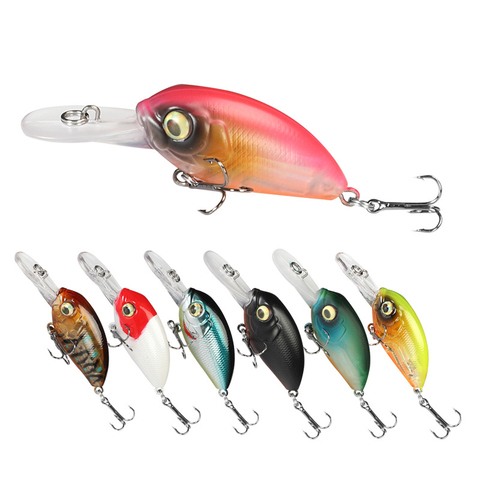 Mini Crank Fishing Lure Wobblers 55mm 4.8g Floating Crankbaits Minnow Japan Artificial Hard Bait Fishing tackle diving 0.5-2M ► Photo 1/6