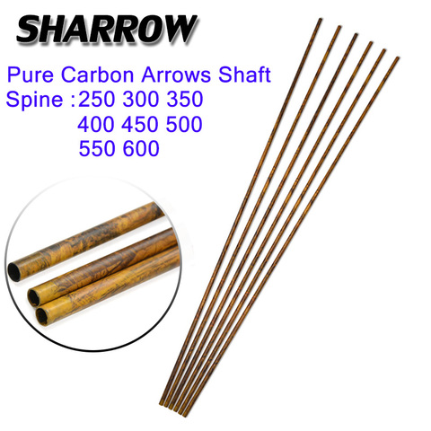 6/12pc Pure Carbon Arrows Shaft Camouflage ID 6.2mm 250/300/350/400/450/500/550/600 Spine DIY Hunting Bow And Arrow Accessories ► Photo 1/6