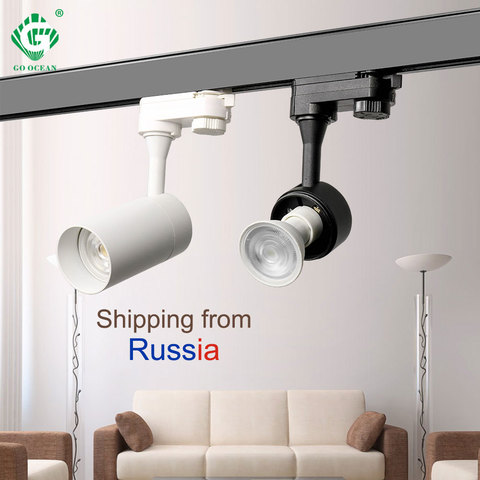 GU10 Rail Light 2 3 4 Wire phase Spotlights Clothes Shop Store Luminaire Loft Tracking Rail LED Track Lights ► Photo 1/6