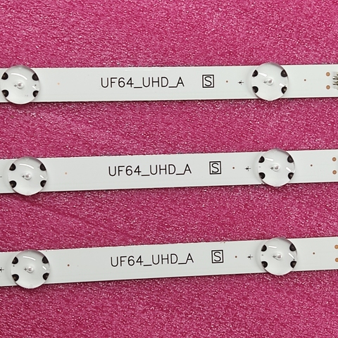 3 PCS 8LED LED backlight strip for LG UF64_UHD_A HC430DGN-SLNX1 43UF6409 43UF6400 43UF640V 43UF6407 43UH610V 43UH619V 43UH603V ► Photo 1/5