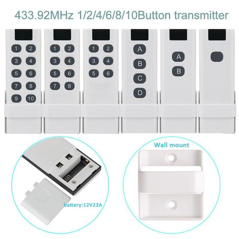 433 Mhz Universal Wireless Remote Control Switch1/2/4/ 6/8/button  RF Transmitter Electronic Lock Control Diy smart home ► Photo 1/6