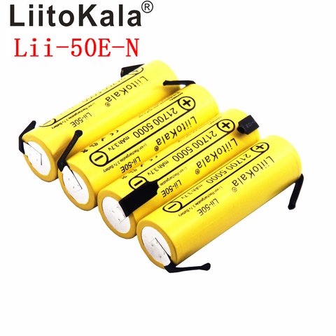 LiitoKala 21700 5000mA Li-ion Battery lii-50E-N 3.7V Discharger 35A Power battery  E-tools battery ► Photo 1/5