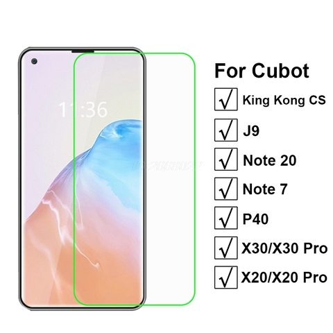 3-1PC Tempered Glass For Note 7 20 Screen Protector on Cubot P40 J9 X20 X30 Pro Protective Glass For Cubot King Kong CS pelicula ► Photo 1/6