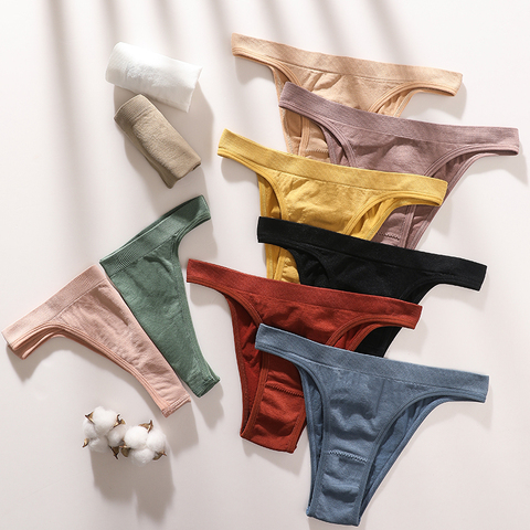 Women Thongs Sexy G-String Female Underpants Brazilian Panties Cotton Gusset Underwear Sexy Lingerie Ladies Seamless Bikini ► Photo 1/6