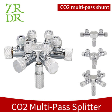 WYIN Stainless Steel Aquarium Multi Way CO2 Distributor Splitter Needle Valve, Check Valve Bubble Counter for Solenoid Regulat ► Photo 1/6