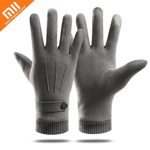 Xiaomi Warm Gloves Men's Winter Velvet Thicken Gloves Women Anti-slip Touch Screen Gloves Men Outdoor Driving Cycling Gloves ► Photo 1/6