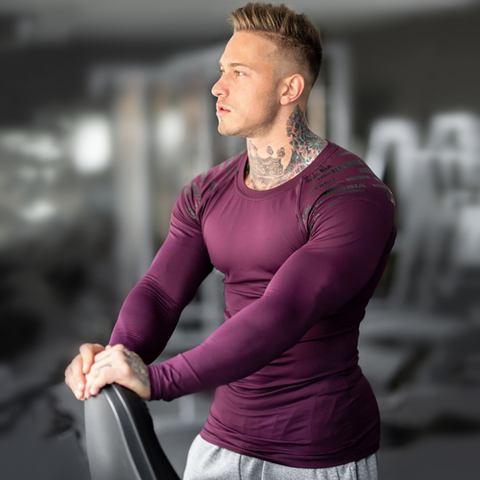 Men Skinny Long sleeves t shirt Gym Fitness Bodybuilding Elasticity Compression Quick dry Shirts Male Workout Tees Tops Clothing ► Photo 1/6