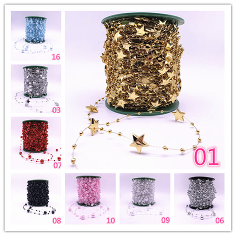 5 Yards Fishing Line Artificial Pearls Flower Beads Chain Garland Flowers Wedding Party Decoration Diy Accessories ► Photo 1/6