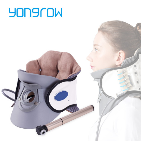 Yongrow medical Inflatable Cervical Neck Traction Adjustable Neck Stretcher Collar Stretching Correction Therapy Health Care ► Photo 1/6