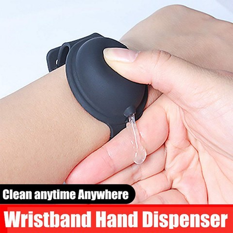 Adult Kid Liquid Wristband Hand Pumps Disinfectant Sanitizer Dispenser Bracelet Wristband Hand Sanitizer Silicone Bracelet ► Photo 1/1