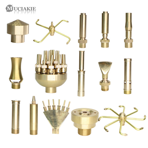 MUCIAKIE 15 Types of Fountain Nozzles Brass Sprinklers Garden Pond Rotating Copper Nozzles Head for Outdoor Park Water Ornaments ► Photo 1/6