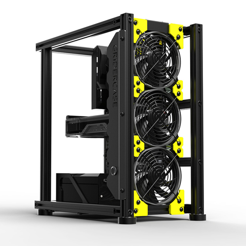 470*200*415mm DIY open frame pc case Aluminum Personalized Vertical rack water cooling chassis atx gabinete computador ► Photo 1/1