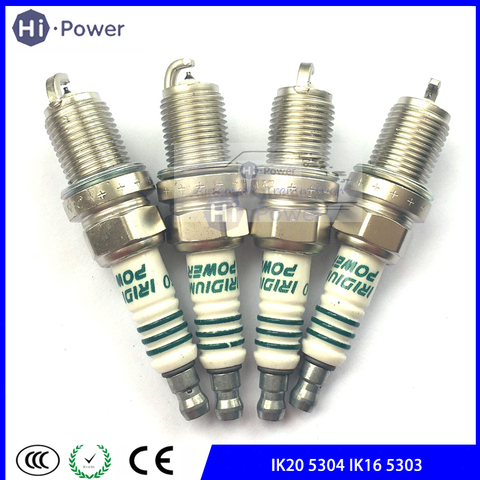 4pcs IK20 5304 IK16 5303 Car Iridium Spark Plugs in Japan for Toyota Audi for VW Volkswagen Mitsubishi IK16-5303 IK20-5304 ► Photo 1/4