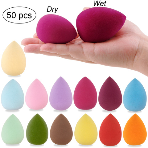 10/20/50Pcs Cosmetic Puff Women's Foundation Makeup Sponge Beauty Face Cosmetics Blending Sponge Water Drop Shape Makeup Puffs ► Photo 1/6