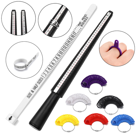 Professional Measuring Gauge Finger Ring Stick Sizer Mandrel Stick Finger Gauge Ring For DIY Fashion Jewelry Measuring Tools Set ► Photo 1/6