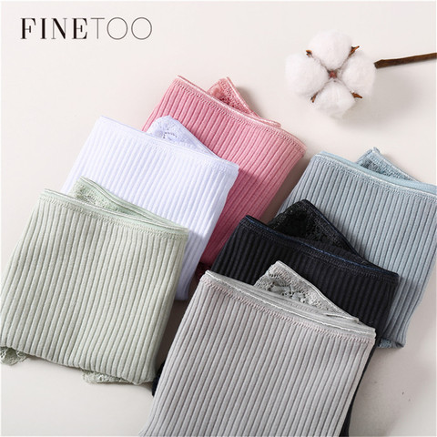 Finetoo Women Cotton Underwear Cotton Ladies Panties Low Waist