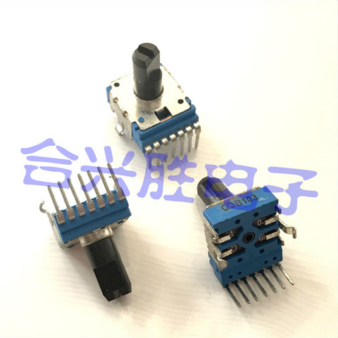 RK14 stereo channel B10K vertical rotary potentiometer shaft length 13MM 7 feet ► Photo 1/1