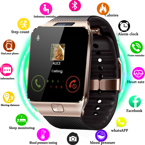 Smart Watch DZ09 Smart Clock Support TF SIM Camera Men Women Sport Bluetooth Wristwatch for Samsung Huawei Xiaomi Android Phone ► Photo 1/6
