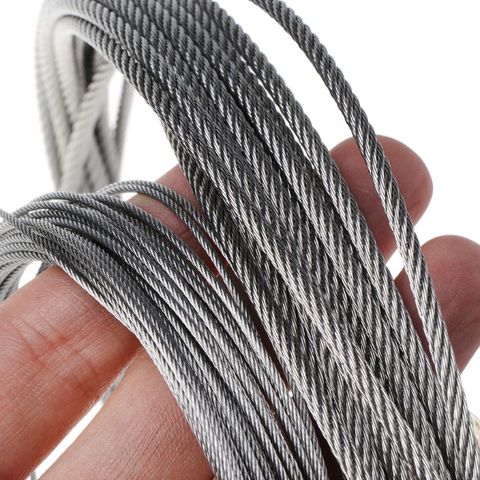 New 10m 304 Stainless Steel Wire Rope Soft Fishing Lifting Cable 7x7 Clothesline E7CB ► Photo 1/5