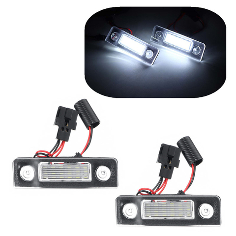 2Pcs Error Free Car LED Number License Plate Lights Lamps For Skoda Octavia 2 Facelift 09 -12 Facelifted 03-12 Roomster 5J 06-10 ► Photo 1/6